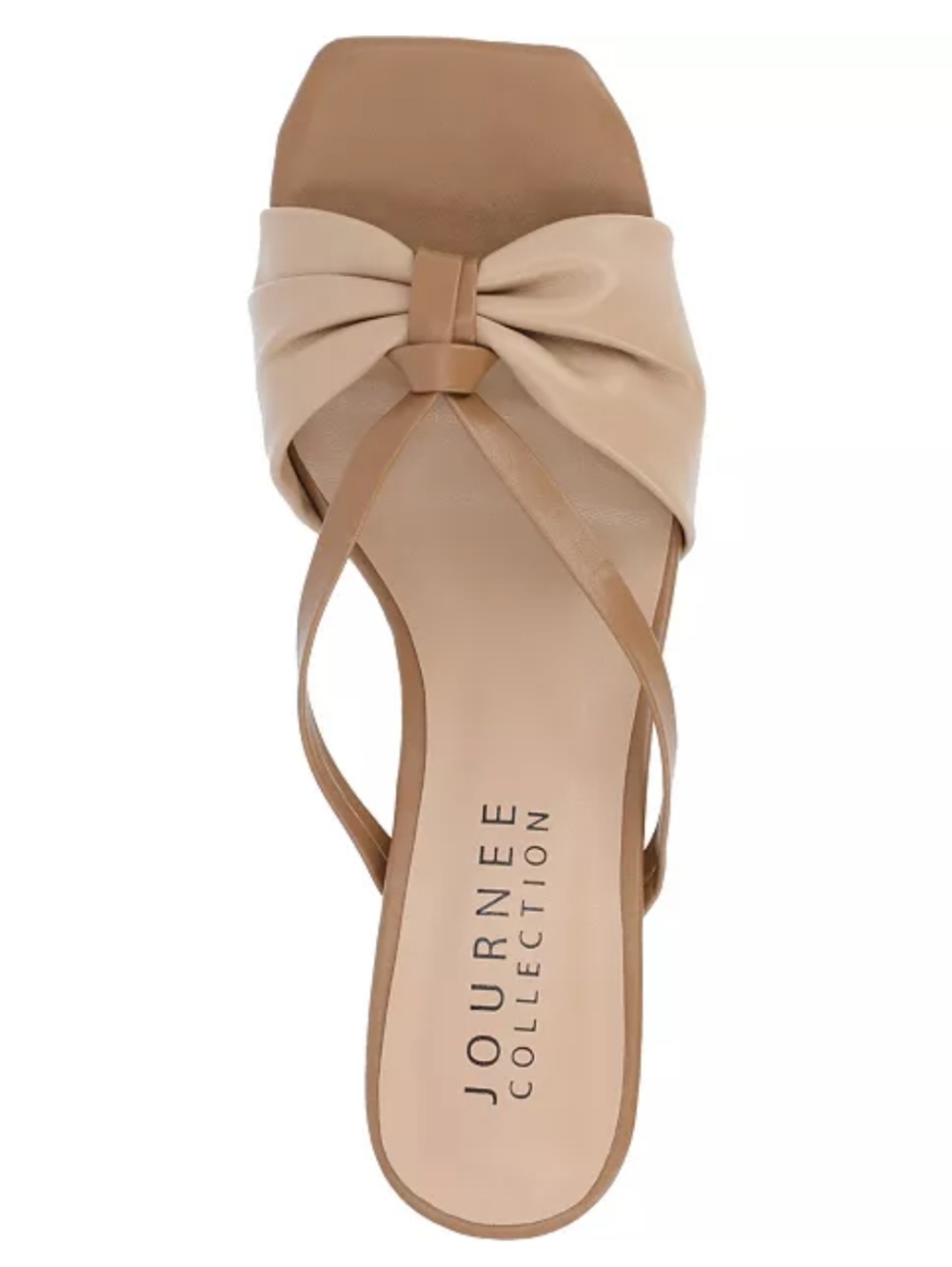New w/Box Journee Collection Starling Vegan Leather Open-Toe Kitten Heel Sandals - Picture 5 of 8